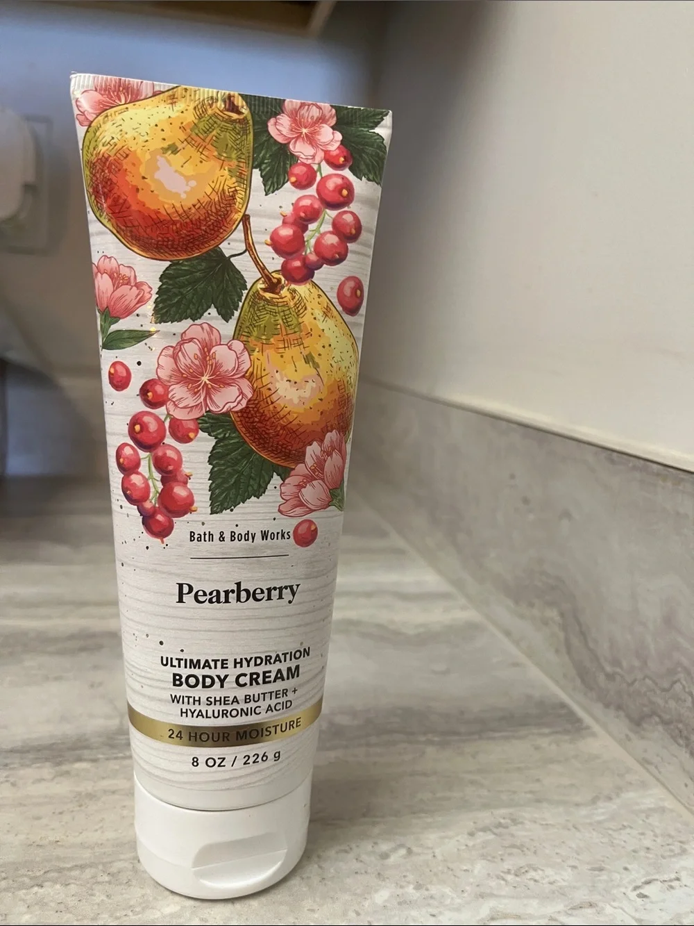 Bath & Body Works Pearberry Body Cream - White/Pink/Green/Gold